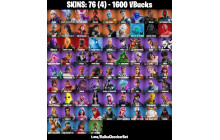 UNIQUE - Torin , Renzo the Destroyer [76 Skins, 1600 Vbucks, 92 Axes, 61 Emotes,  81 Gliders and MORE!]