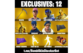 UNIQUE - OG STW, Gold Midas [105 Skins, 116 Axes, 147 Emotes, 113 Gliders and MORE!]