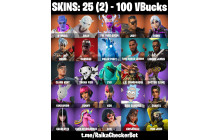 UNIQUE - Electri-claw, Kymera  [25 Skins, 100 Vbucks, 33 Axes, 29 Emotes, 29 Gliders and MORE!]