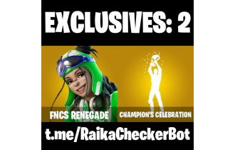 UNIQUE - FNCS Renegade, Era  [123 Skins, 100 Vbucks, 133 Axes, 104 Emotes, 100 Gliders and MORE!]