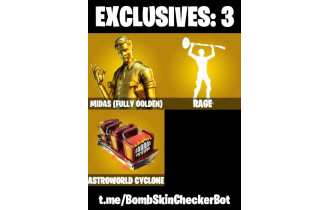 UNIQUE - Gold Midas, Lina Scorch [146 Skins, 15000 Vbucks, 132 Axes, 82 Emotes, 84 Gliders and MORE!]