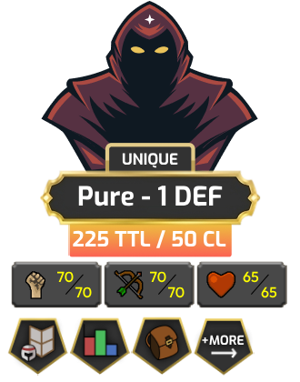Pure - 1 DEF | TTL: 225 | CL: 50 [70 STR | 70 RAN + MORE!]