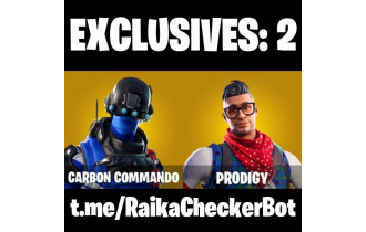 UNIQUE - Carbon Commando , Prodigy [8 Skins, 4 Axes, 10 Emotes, 5 Gliders and MORE!]