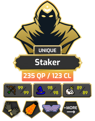Staker | TTL: 1938 | CL: 123 | QP: 235 [B Gloves, Defender, DS2, Fire Cape, Piety, Void, Max Melee, MM2, Pets + MORE!]