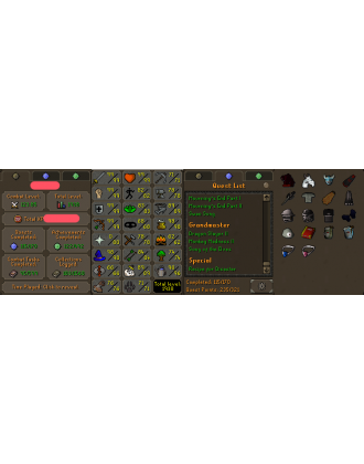 Staker | TTL: 1938 | CL: 123 | QP: 235 [B Gloves, Defender, DS2, Fire Cape, Piety, Void, Max Melee, MM2, Pets + MORE!]