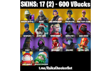 UNIQUE - OG STW, Paragon [17 Skins, 600 Vbucks, 27 Axes, 13 Emotes, 22 Gliders and MORE!]