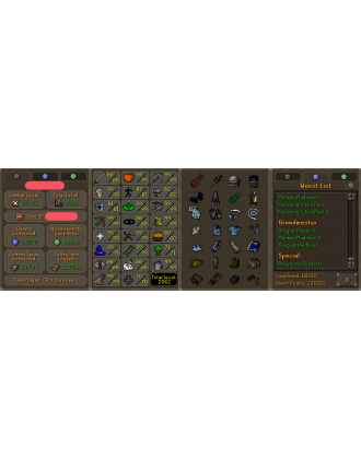 Main | TTL: 2062 | CL: 117 | QP: 231 [B Gloves, Defender, DS2, Infernal, Void, Graceful, Endgame, Max POH, MM2 + MORE!]