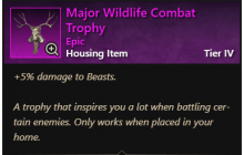 Major Wildlife Combat Trophy [Trophies]