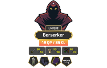 Berserker | Main | TTL: 1182 | CL: 85 | QP: 49 [MM2, Mithril Gloves, MM1, DT1 + MORE!]