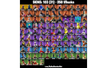 UNIQUE - Wingman, Trilogy [103 Skins, 250 Vbucks, 64 Axes, 83 Emotes, 65 Gliders and MORE!]