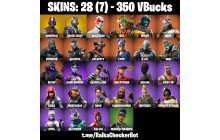 UNIQUE - Dire, Wingman [28 Skins, 350 Vbucks, 9 Axes, 25 Emotes, 19 Gliders and MORE!]