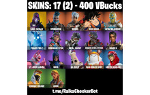 UNIQUE -  Dark Skully, Renegade Lynx  [17 Skins, 400 Vbucks, 25 Axes, 27 Emotes, 23 Gliders and MORE!]