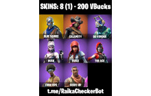 UNIQUE - Blue Squire , Calamity  [8 Skins, 200 Vbucks, 4 Axes, 9 Emotes, 9 Gliders and MORE!]