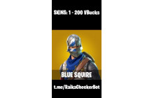 UNIQUE - Blue Squire,  Squire Shield  [1 Skins, 200 Vbucks, 1 Axes, 1 Emotes, 3 Gliders and MORE!]