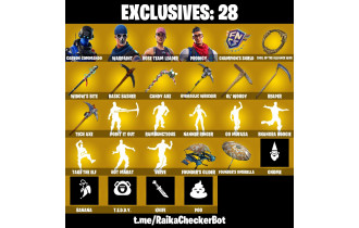UNIQUE - OG STW , Ragnarok [200 Skins, 180 Vbucks, 154 Axes, 180 Emotes, 100 Gliders and MORE!]