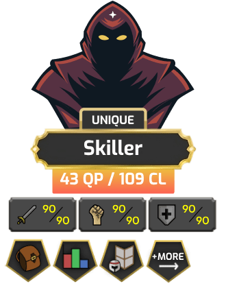 Skiller | Starter | TTL: 853 | CL: 109 | QP: 43 [90 ATT | 90 STR | 90 DEF | 90 RAN | 70 Mage  + MORE!]