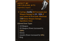 Aspect of Unyielding Hits [Max Roll]