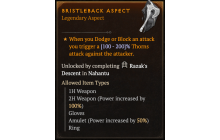 Bristleback Aspect [Max Roll]