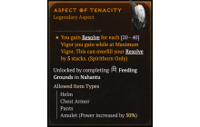 Aspect of Tenacity [Max Roll]