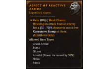 Aspect of Reactive Armor [Max Roll]