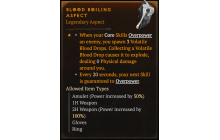 Blood Boiling Aspect [Max Roll]