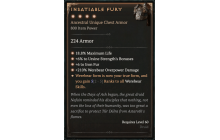 Insatiable Fury [Max Unique | ⭐️ 4 Greater | Chest Armor | Druid]