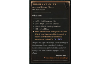 Endurant Faith [ ⭐️ Affix: HIGH ROLL] Eternal SC