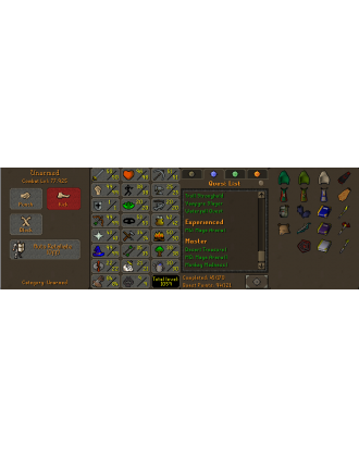 Pure - 1 DEF | TTL: 1059 | CL: 77 | QP: 94 [Fire Cape, Ava's, Max POH, MM1, Mithril Gloves, MA1 & MA2, DT1 + MORE!]
