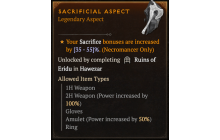 Sacrificial Aspect [Max Roll]