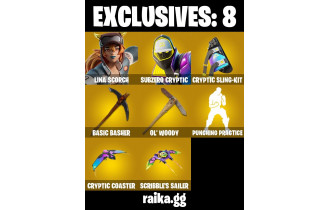 UNIQUE - Lina Scorch, Subzero Cryptic [148 Skins, 850 Vbucks, 139 Axes, 134 Emotes, 138 Gliders and MORE!]