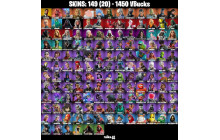 UNIQUE - Peter Griffin, John Wick [149 Skins, 1450 Vbucks, 171 Axes, 121 Emotes, 98 Gliders and MORE!]