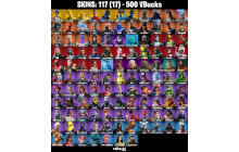 UNIQUE - Gold Midas, Blue Team Leader  [117 Skins, 500 Vbucks, 122 Axes, 108 Emotes, 107 Gliders and MORE!]