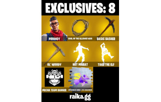 UNIQUE - Midas, Prodigy [132 Skins, 600 Vbucks, 149 Axes, 123 Emotes, 135 Gliders and MORE!]