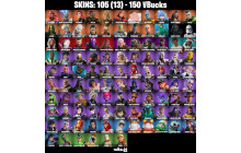 UNIQUE - Peter Griffin, Valeria [105 Skins, 150 Vbucks, 143 Axes, 100 Emotes, 113 Gliders and MORE!]