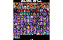 UNIQUE - Renzo the Destroyer , Sultura [112 Skins, 500 Vbucks, 123 Axes, 94 Emotes, 113 Gliders and MORE!]