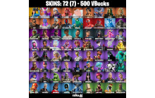UNIQUE - Master Chief , Cloud Striker [72 Skins, 500 Vbucks, 110 Axes, 86 Emotes, 100 Gliders and MORE!]