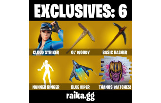 UNIQUE - Master Chief , Cloud Striker [72 Skins, 500 Vbucks, 110 Axes, 86 Emotes, 100 Gliders and MORE!]