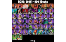 UNIQUE - Peter Griffin,  Optimus Prime [50 Skins, 900 Vbucks, 63 Axes, 51 Emotes, 56 Gliders and MORE!]