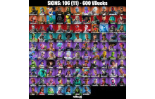 UNIQUE - Kymera, Master Chief (Matte Black) [106 Skins, 600 Vbucks, 148 Axes, 86 Emotes, 101 Gliders and MORE!]
