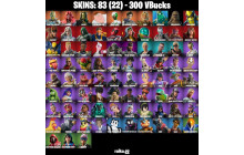 UNIQUE - Spectra Knight, Valeria [83 Skins, 300 Vbucks, 87 Axes, 79 Emotes, 56 Gliders and MORE!]