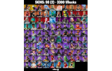 UNIQUE - Omegarok, Lina Scorch [98 Skins, 3300 Vbucks, 125 Axes, 102 Emotes, 107 Gliders and MORE!]