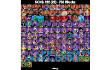 UNIQUE - Spectra Knight, Rox  [122 Skins, 750 Vbucks, 128 Axes, 121 Emotes, 120 Gliders and MORE!]