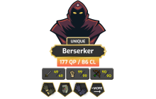 Berserker | TTL: 1010 | CL: 86 | QP: 177 [B Gloves, Ava's, MM1, Mithril Gloves, DT1, 99 STR + MORE!]