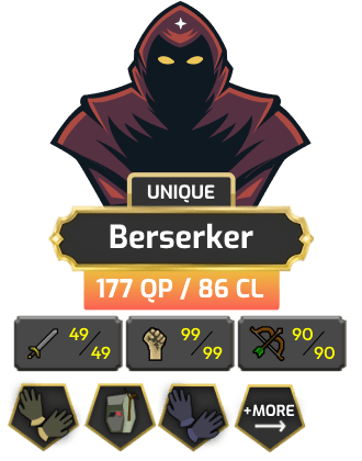 Berserker | TTL: 1010 | CL: 86 | QP: 177 [B Gloves, Ava's, MM1, Mithril Gloves, DT1, 99 STR + MORE!]