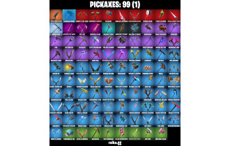 UNIQUE - Krampus , Gold Midas  [107 Skins, 1500 Vbucks, 99 Axes, 96 Emotes, 113 Gliders and MORE!]