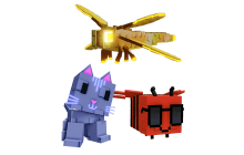 Moon Cat + Dragonfly + Disco Bee Bundle [Grow A Garden]
