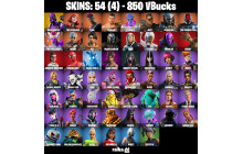 UNIQUE - Dark Vertex ,  Spider Man  [54 Skins, 850 Vbucks, 69 Axes, 42 Emotes, 66 Gliders and MORE!]
