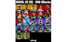 UNIQUE -  Royale Bomber , Neo Versa [22 Skins, 200 Vbucks, 26 Axes, 24 Emotes, 16 Gliders and MORE!]
