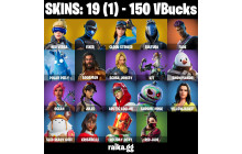 UNIQUE - Neo Versa, Fixer  [19 Skins, 150 Vbucks, 34 Axes, 39 Emotes and MORE!]