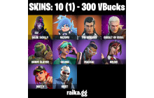 UNIQUE - Dark Skully, Doom Slayer [10 Skins, 300 Vbucks, 19 Axes, 15 Emotes and MORE!]
